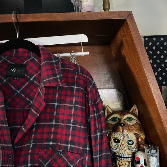 Rails Red Tartan Plaid Button Down size large - Picture 1 of 5